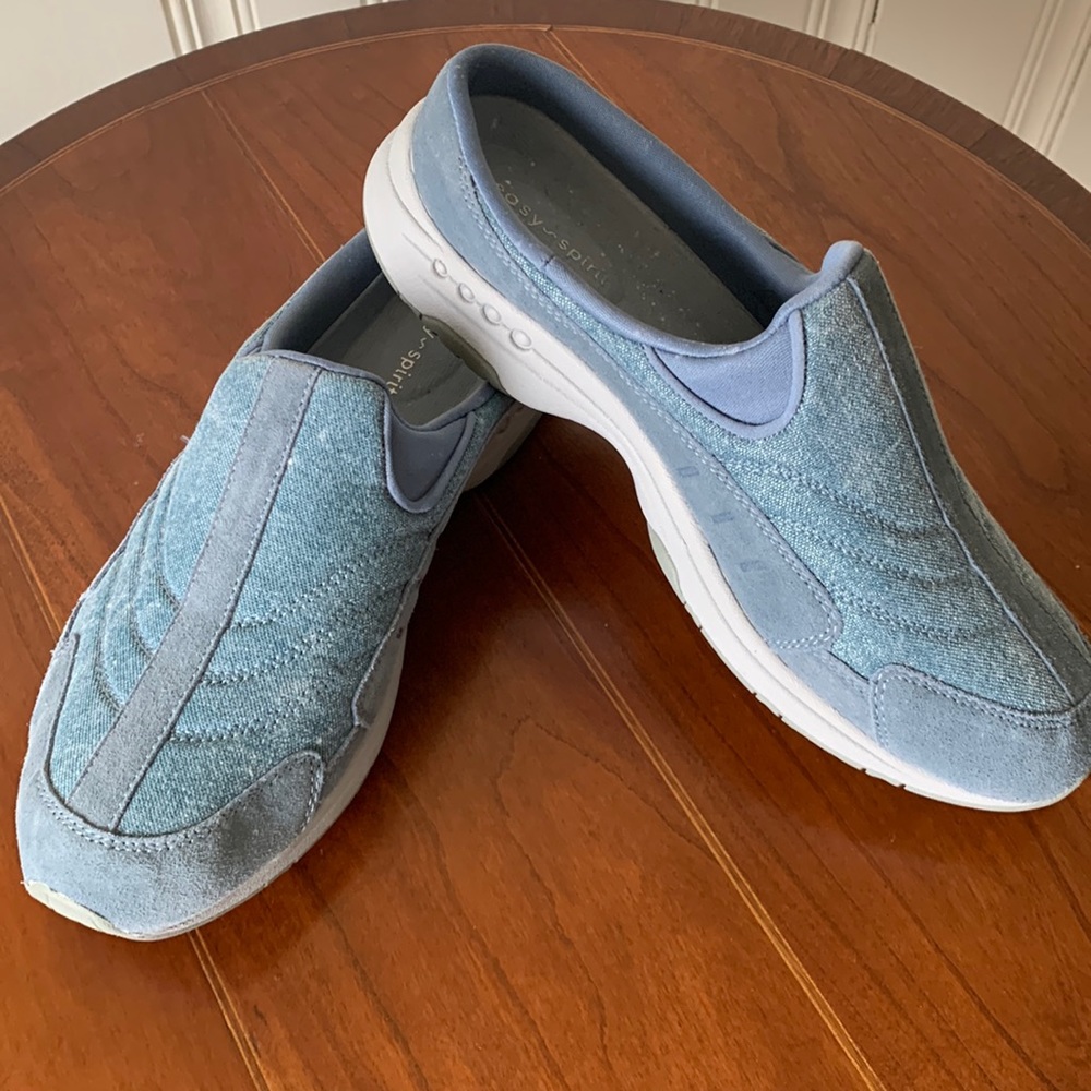 Easy Spirit Traveltime Mules Light Blue Size 9W
